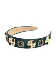 Gouden Sohi haarsieraden 'fareem' goud / groen