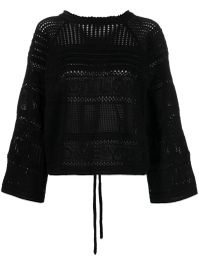 Stella mccartney opengebreide trui - zwart