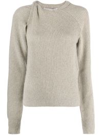 Stella mccartney ribgebreide trui - grijs
