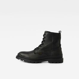 Stijlvolle en comfortabele leren enkellaars g-star , zwart , heren