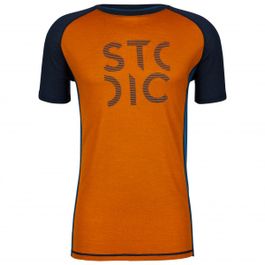 Stoic - merino180 bjoernenst. s/s - merinoshirt maat m, oranje