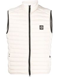 Stone island bodywarmer met logopatch - beige - Beige