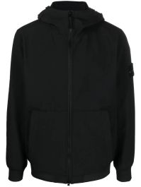 Zwarte Stone island jack met capuchon - zwart
