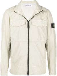 Beige Stone island jack met patch - beige