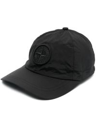 Stone island pet met logopatch - zwart