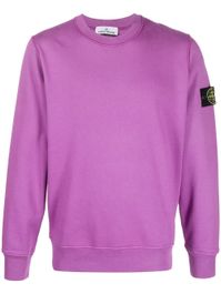 Paarse Stone island sweater met compass-patch - paars