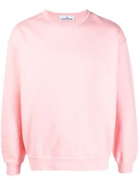Roze Stone island sweater met geborduurd logo - roze
