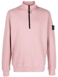 Roze Stone island sweater met logopatch - roze