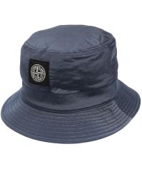 Stone island vissershoed met logopatch - blauw