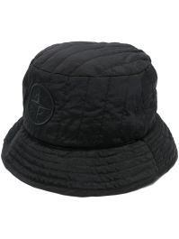 Stone island vissershoed met print - zwart