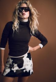 Stradivarius basistrui met opstaande kraag bruin xs