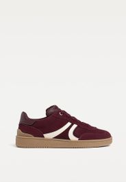 Stradivarius casual sneakers leer donkerrood 41
