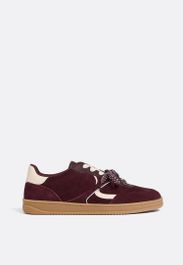 Stradivarius casual sneakers met dubbele veters donkerrood 38