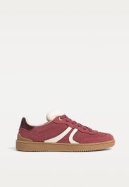 Stradivarius casual sneakers van leer donkerrood 35