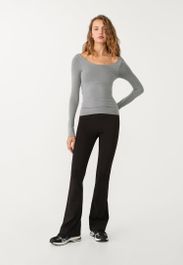 Stradivarius flared sculpt legging zwart l