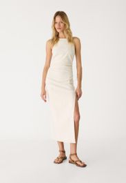 Stradivarius halter midi-jurk steen xs