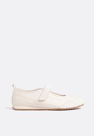 Stradivarius leren ballerina-achtige sneakers naturel 37
