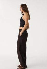 Stradivarius nette baggy broek met naaddetail bruin 34