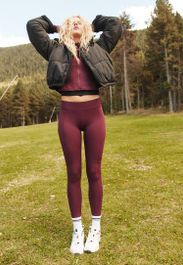 Stradivarius omkeerbaar gewatteerd jack van synthetisch teddy zwart m