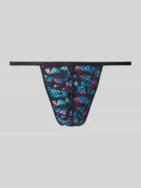 String met elastische band met label, model 'black rock'