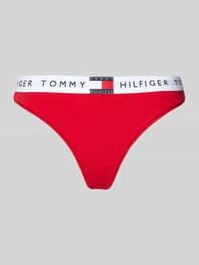 String met elastische band met label, model 'th heritage'