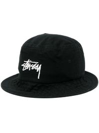 Stüssy hoed met logo - zwart