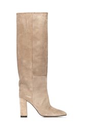 Suède knielaarzen sofia taupe