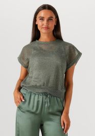 Summum t-shirt dames oversized top gauze, maat: xl, kleur: groen