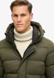 Superdry microfibre hooded sports puffer winterjas heren - maat m