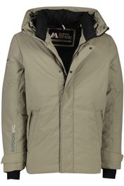 Superdry winterjas khaki rits + knoop slim fit