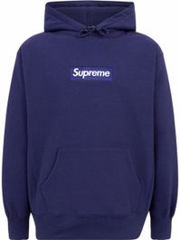 Supreme hoodie met logo - blauw