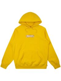 Supreme hoodie met logo - geel