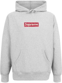 Supreme hoodie met logo - grijs