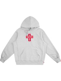 Supreme hoodie met logo - grijs