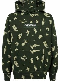 Supreme hoodie met logo - groen