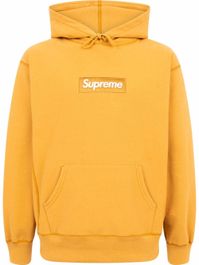 Supreme hoodie met logo - oranje