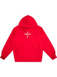 Supreme hoodie met logo - rood