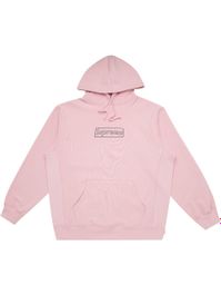 Supreme hoodie met logo - roze