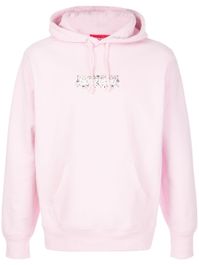 Supreme hoodie met logo - roze
