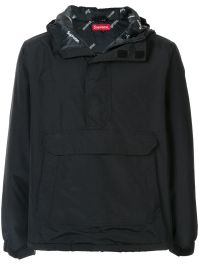 Supreme pullover met halve rits - zwart