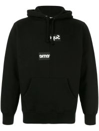 Supreme ruimvallende hoodie - zwart