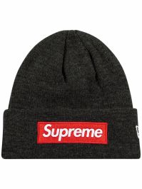 Supreme x new era box muts met logo - grijs