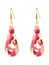 Susan caplan vintage 1980s oorbellen met bloemenpatroon - goud