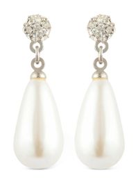 Susan caplan vintage 1980s oorbellen met imitatieparel - zilver