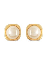 Susan caplan vintage 1980s oorbellen met imitatieparels - goud