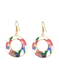Susan caplan vintage 1980s oorbellen verfraaid met bloemen - goud