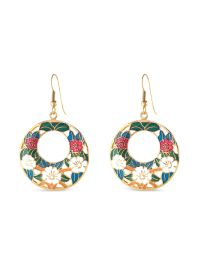 Susan caplan vintage 1980s oorbellen verfraaid met bloemen - goud