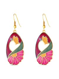 Susan caplan vintage 1980s oorbellen verfraaid met bloemen - goud