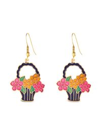 Susan caplan vintage 1980s oorbellen verfraaid met bloemen - goud