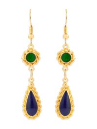 Susan caplan vintage 1990 edwardian revival oorbellen - goud